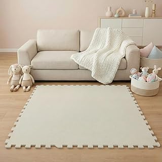 LittleTom Spielmatte Baby Puzzlematte – 9 Teile je 30×30 cm Krabbelmatte 90×90 cm Bodenmatte Kind…