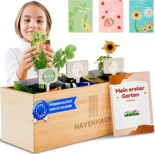 MEIN ERSTER GARTEN – Saatgut Anzuchtset Kids Edition 5-10 Jahre I kidsfreundlich & Zertifiziert i…