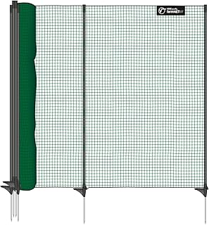 VOSS.farming Begrenzungszaun Classic ohne Strom, 15m, 90cm, 9 Pfähle, 1 Spitze, grün, Kleintier…