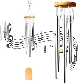 nuosen Windspiel mit Musik-Glocken, Kunsthandwerk, mit Holzpendel – für den Außenbereich