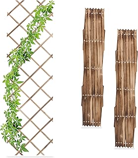 Relaxdays Rankgitter ausziehbar, 3er Set, Rankhilfe Kletterpflanzen, 180×60 cm, Garten, Balkon, T…