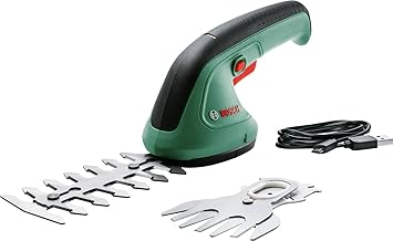 Bosch Gartenschere EasyShear (integrierter 3,6 V Akku, Akkulaufzeit: 40 min, Messerlänge: 12 cm …