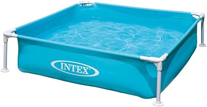 Intex 57173NP – Mini Frame Pool Blau, Stahl und PVC, Blau, 122x122x30 cm