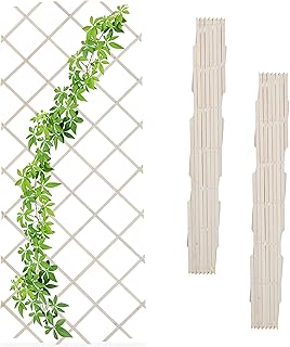 Relaxdays Rankgitter ausziehbar, 3er Set, Rankhilfe Kletterpflanzen, 180×90 cm, Garten, Balkon, T…