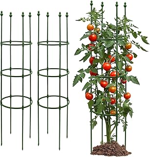 G-LEAF 3 Stück Garten Rankhilfe Tomatenkäfig Pflanzenstütze Obelisk Klettergerüst Spalier| Ra…