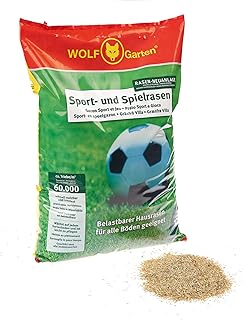 WOLF-Garten Sport- & Spielrasen LG 125 (für 125 m², schnell nutzbar & trittfest, strapazierfäh…