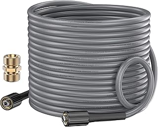 10m Super Flexibler Gummi Hochdruckschlauch 3600PSI M22 Innengewinde knickfest Jet Wash Verlänge…