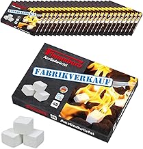 FLAMMBURO | Anzündwürfel Paraffin | 1152 Würfel in 24 Platten | Sauber portionierbar und geruc…