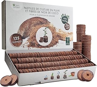 Kokos Quelltabletten mit Nährstoffen: 125 Premium Quelltabs aus Anzuchterde torffrei, ohne Pikie…