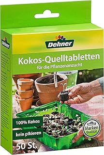 Dehner Kokos-Quelltabletten | Kokoserde Quelltabs, Aussaaterde Quelltopf, Torffreie Anzuchterde |…