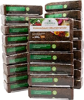 Terra Discount Kokosfaserhumus *Blumenerde* 24x ca.650g (ergibt ca. 216 Liter),Kokoserde als Hoch…