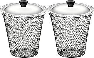 Wurmkomposter Boden 2er Set 24x23cm – Metall Untergrund Kompostbehälter für Garten & Küche, Bi…
