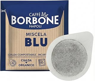 Caffè Borbone Kompostierbare Kaffeepads, Blaue Kaffeemischung – 100 Pads – Kompatibel mit ESE Sy…