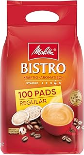 Melitta Café Bistro Röstkaffee in Kaffee-Pads, 100 Pads, Kaffeepads für Pad-Maschine, starke R…