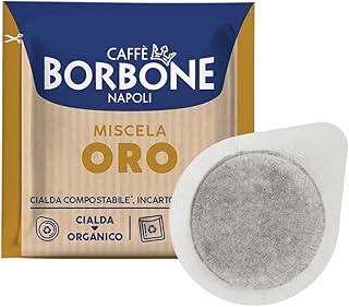 Caffè Borbone Kompostierbare Kaffeepads, Gold-Kaffeemischung – 100 Pads – Kompatibel mit ESE Sys…