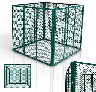 Juskys Metall Komposter 450 L, verzinkter & pulverbeschichteter Stahl, wetterfest, Belüftung dur…