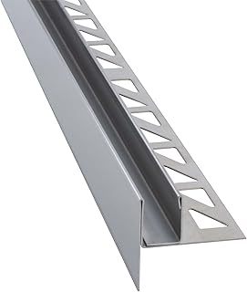 Gefällekeil Dusche 148cm, Höhe 19mm, Links Silber U-Profil zur Glasaufnahme für ebenerdige Dus…