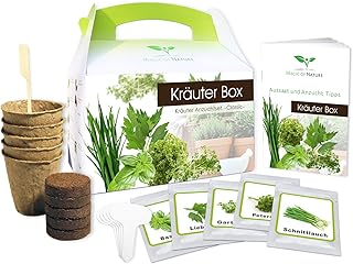 Magic of Nature: Kräuter Anzuchtset – Geschenk-Set mit 5 Sorten Kräutern | Originelle Geschenki…