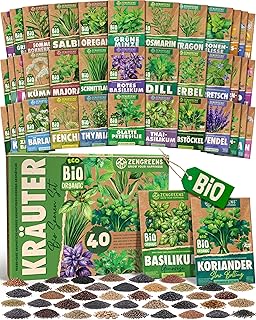 ZenGreens® – Bio Kräutersamen im 40er Set – 40 Kräuter Samen für den einfachen Anbau im Garte…