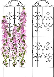 Thealyn Garten Spalier, 2er-Pack, 203 cm hoch x 56 cm breit, Robustes Pflanzenspalier, Metall-Gar…