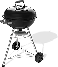 Weber Compact Kettle Holzkohlegrill 47 cm mit Stand und Rädern | Rostbeständige porzellanemaill…