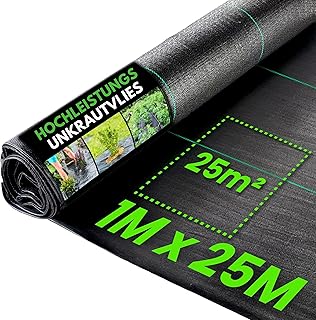 Green Thumbz Unkrautvlies Extra Stark – 1×25 m Unkrautvlies 100g/m2 – Optimales Gartenvlies, Hoch…