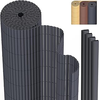 PVC Sichtschutzmatte Sichtschutzzaun 80 x 300 cm Privatsphäre Wetterfest für Garten, Balkon und…