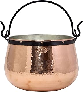 CopperGarden Kupferkessel 10 L mit Henkel – Hexenkessel I Robuster Kessel aus verzinntem Kupfer: …