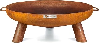 Finnwerk HARRI Feuerschale Rostoptik 60 cm – Exklusiver Stahl mit edler Rost-Patina – Kleine Feue…