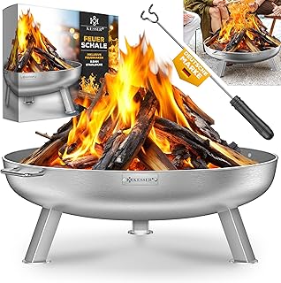 KESSER® Feuerschale 2,5mm Stahldicke | Feuerkorb Ø80cm legierter Stahl | Feuertonne +42cm Feuer…