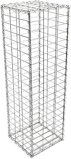 Wiltec Gabione 100 x 30 x 30 cm aus Drahtgitter, feuerverzinkter Gabionenzaun, Steinkorb für Gab…