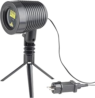 Lunartec Laser Projektor: Laserprojektor, bewegter Sternen-Regen-Lichteffekt, rot & grün, IP44 (…