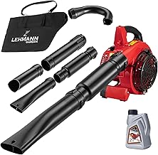 LEHMANN Laubbläser Benzin 4in1 – Laubsauger Benzin mit Häckselfunktion – Blasgeschwindigkeit 97…