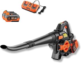 FUXTEC 40 Volt 2in1 Akku-Laubbläser/-Sauger Set FX-E2LBS-SET, leistungsstarker Laubhäcksler ink…
