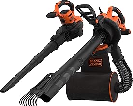 Black+Decker 3-in-1 Elektro-Laubsauger/Laubbläser BEBLV301 (3.000 Watt, mit Häcksler + aufsteck…