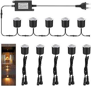 Arotelicht 10er LED Einbaustrahler led Einbauleuchte Bodeneinbaustrahler außen, warmweiß IP67 w…