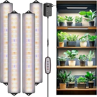 Wolezek Pflanzenlampe LED Vollspektrum, 420 LEDs Grow Light mit Auto Timer 6/12/16H, 4 Stück 35 …