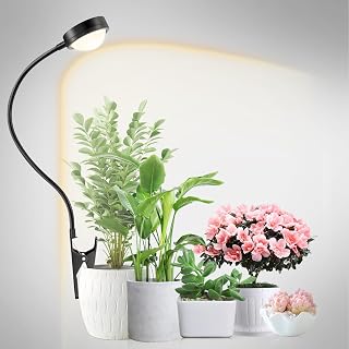 Pflanzenlampe LED Vollspektrum mit Optischer Linse für Hohe PPFD, Pot Clip Grow Lampe mit 6/12/1…