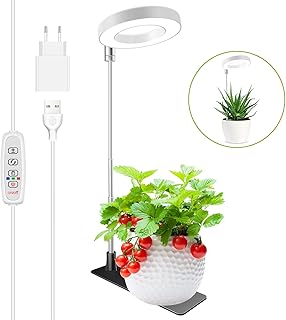 Kullsinss Pflanzenlampe LED Vollspektrum, 48 LEDs Pflanzenlicht, Höhenverstellbares Kleine Pflan…