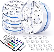 Joycome Poolbeleuchtung Unterwasser, IP68 Wasserdicht 13 LED Pool Licht mit Fernbedienung, 16 RGB…