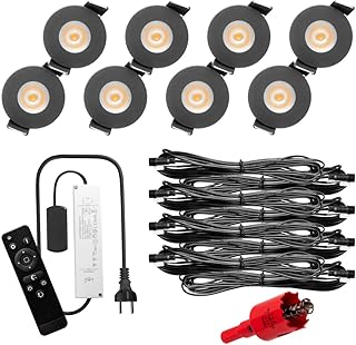S-Polytec PREMIUM Mini LED- Einbauspots Warmweiss 3.000K, DIMMBAR, IP65, FUNK 3W Einbaustrahler T…