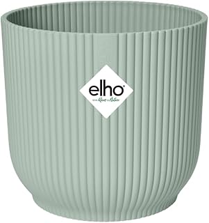 elho Vibes Fold Rund 14cm Blumentopf – Sorbet Green | ∅ 14.125 x H 12.936 cm | für den Innenbe…