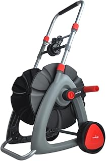LEHMANN Schlauchwagen mit Verstellbarer Höhe 61-81 cm, für bis zu 45 Meter 1/2“ Gartenschlauc…