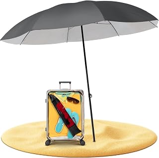STYNGARD Reise Sonnenschirm mit UV Schutz 50+ [155 cm ⌀] – Strandschirm Sonnenschirm Strand mit…