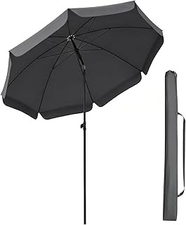 Sekey Sonnenschirm Balkon 200cm mit Schutzhülle Sonnenschirm Strand für Balkon Garten & Terrass…