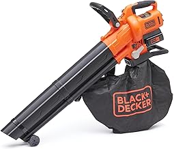 BLACK+DECKER 36V kabellos Laubbläser-Staubsauger und Laubhäcksler, mit 45-Liter-Auffangbeutel u…