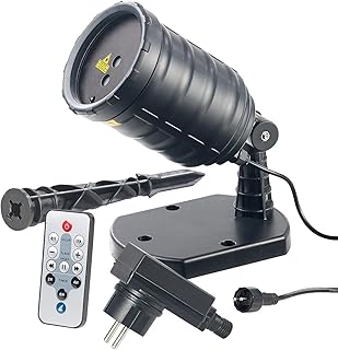 Lunartec Laser-Projektor mit Sternenregen-Lichteffekt, Fernbedien., Timer, IP65