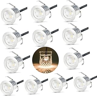 Terrassen Einbaustrahler Terrassenbeleuchtung 12er Set LED Bodeneinbaustrahler warmweiß IP67 was…