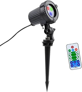 MHAZDZE LED Projektionslampe, IP65 wasserdicht, mit Fernbedienung, Outdoor Gartenprojektor, geeig…