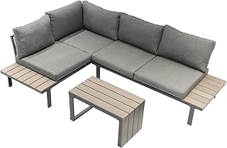 Ondis24 Lounge-Set Gartenmöbel Ecksitzgarnitur, Sitzgruppe für 4-5 Personen, Gartenlounge mit T…